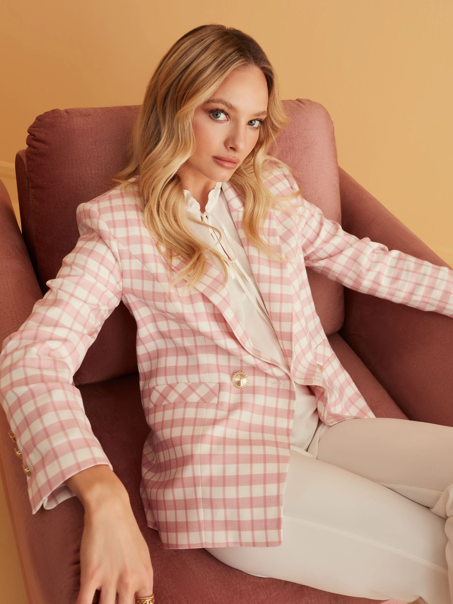 PINK CHECKED JACKET