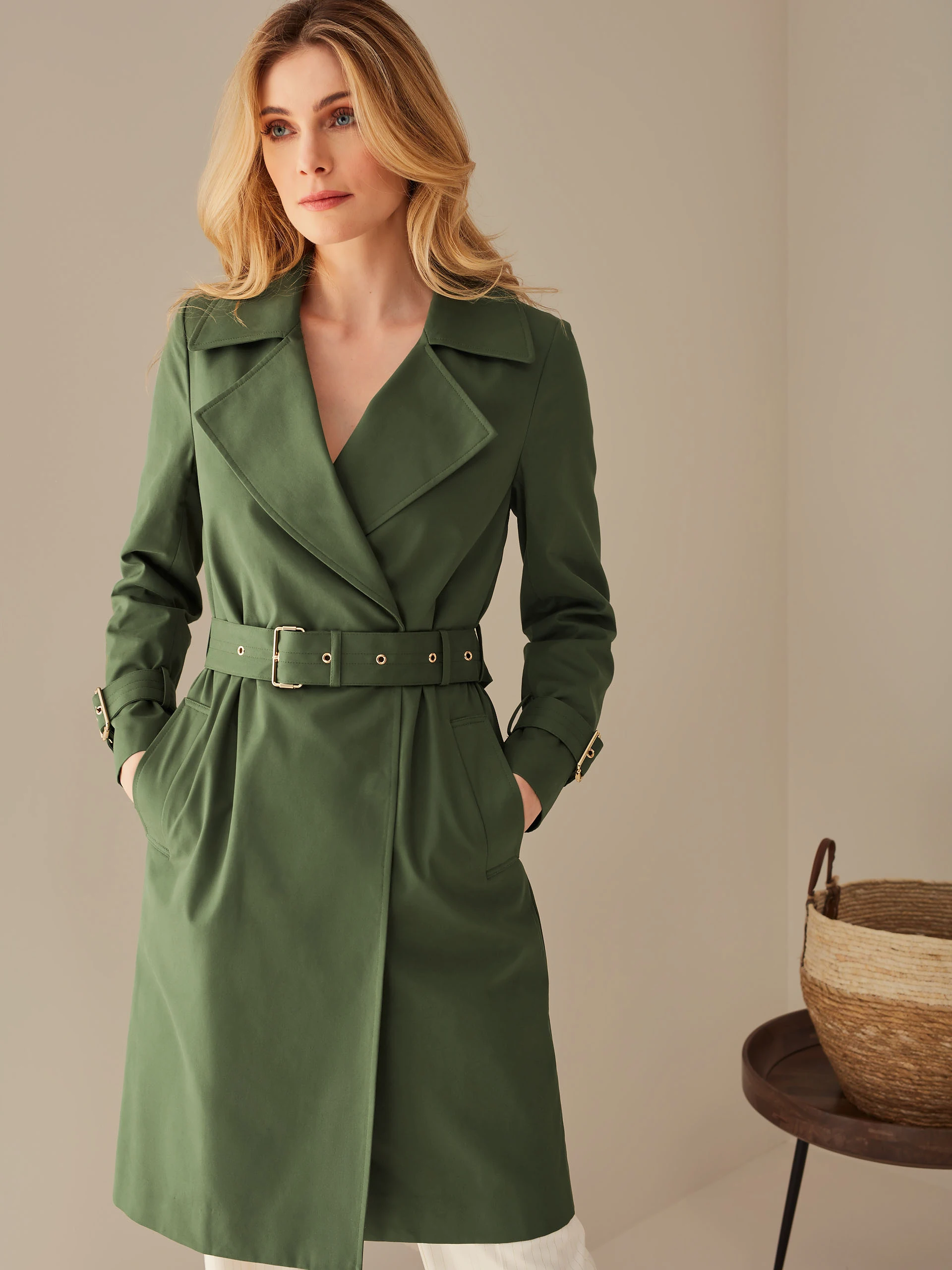 COTTON TRENCH WITH BELT