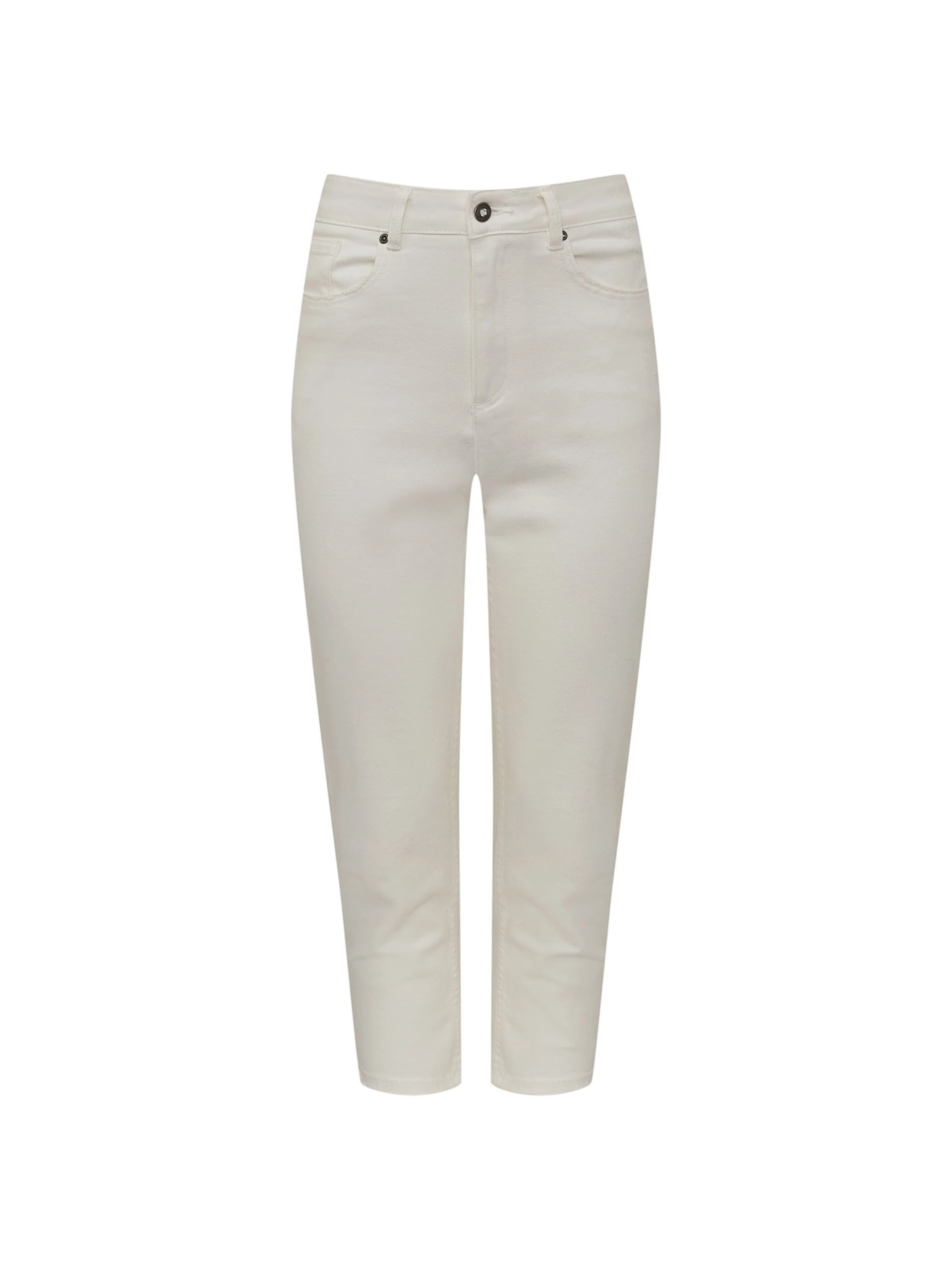 WHITE HIGH-WAISTED JEANS