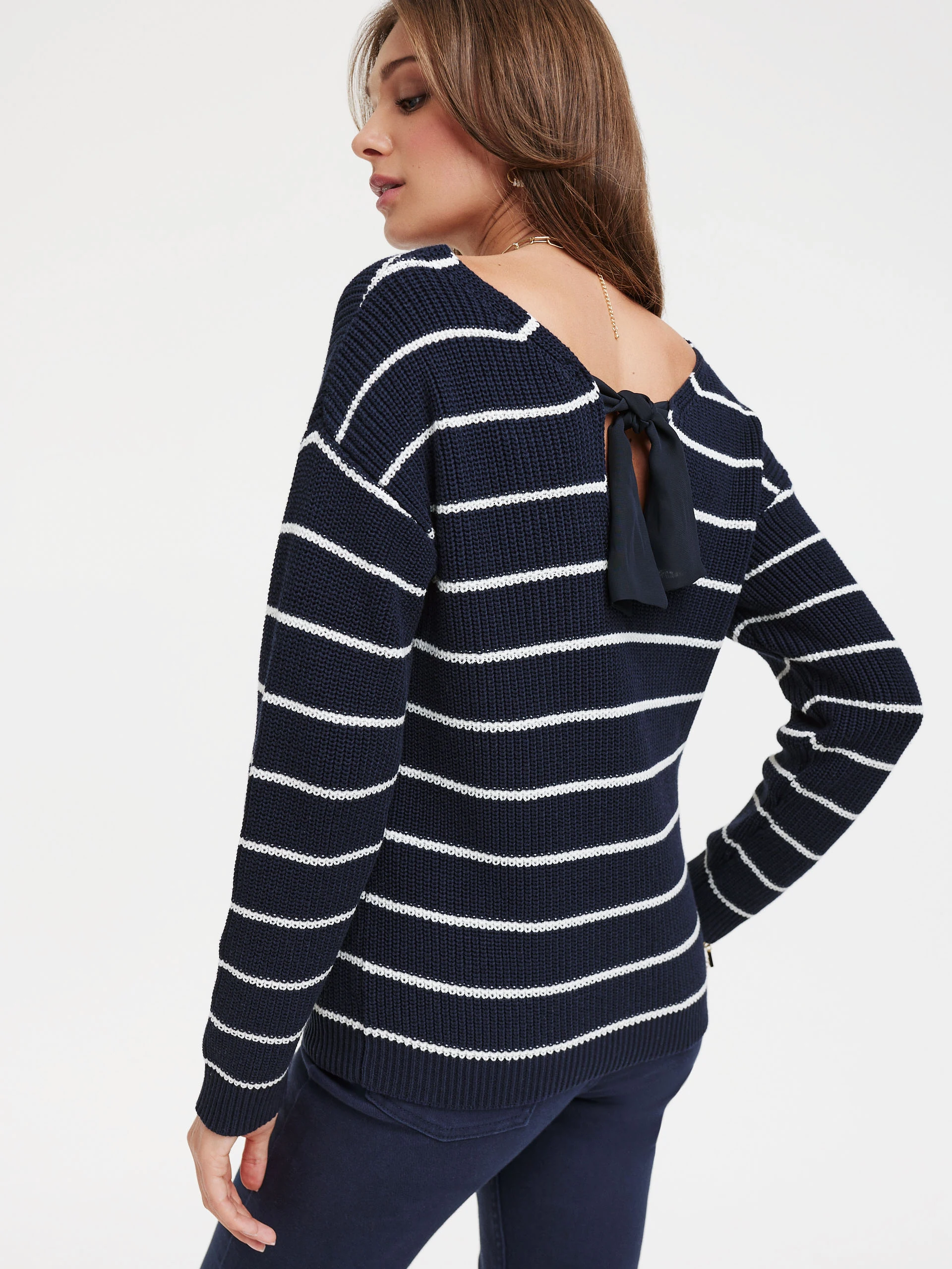 Dark blue striped sweater