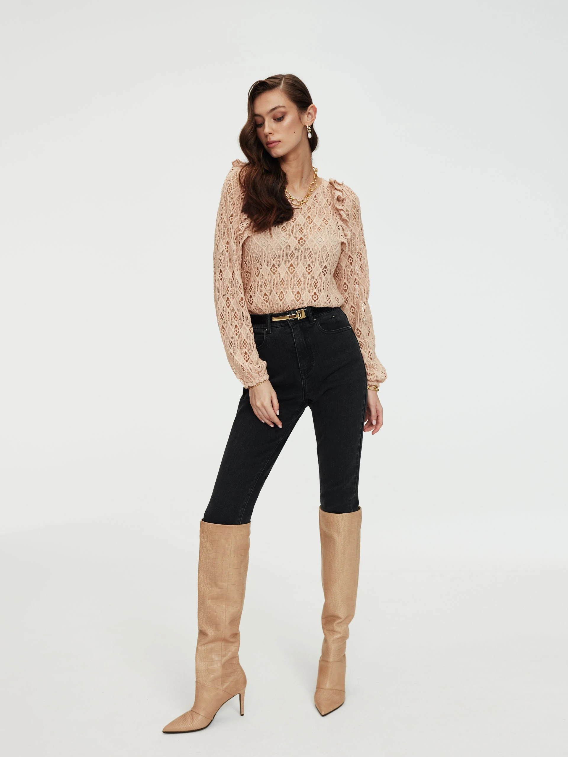 Pink laced blouse