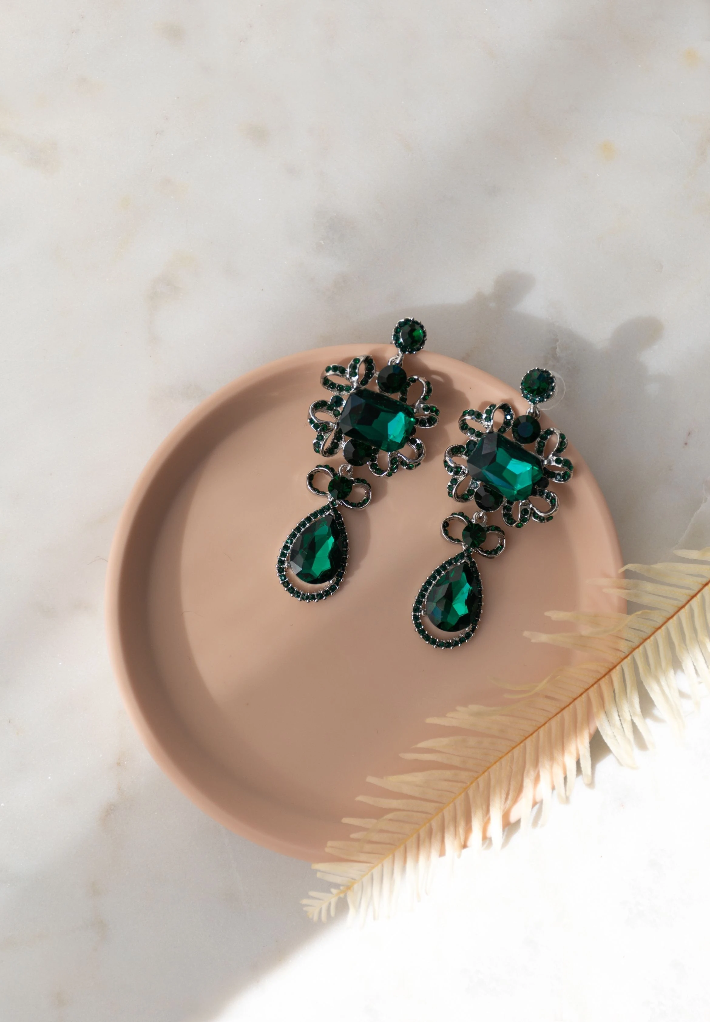 Green jhumka earrings in 2023 | Jhumka earrings, How to make earrings,  Fabric earrings