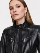 Short leather jacket