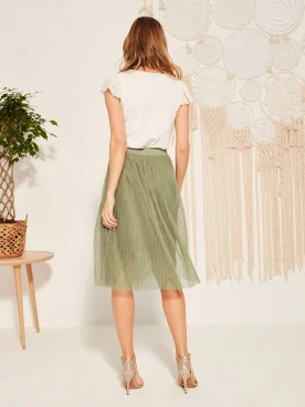 PLEATED SKIRT
