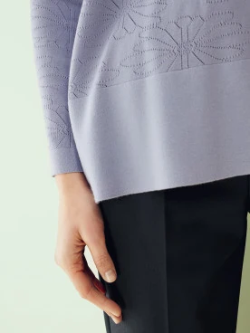 SWEATER WITH LOWERED SHOULDER LINE