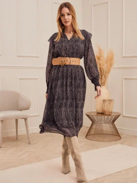 AIRY DRESS WITH SMALL PATTERN