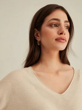 BEIGE VISCOSE SWEATER