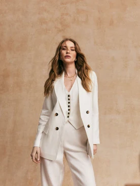 White linen jacket