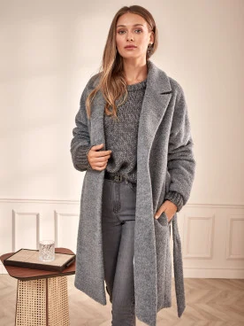 GRAY ALPACA COAT