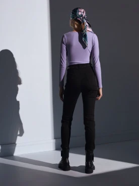 PURPLE BODY WITH ENVELOPE NECKLINE