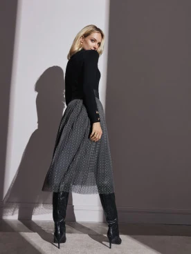 GRAY TULLE SKIRT