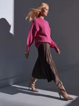 RÓŻOWY SWETER OVERSIZE