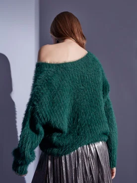 GREEN OVERSIZE SWEATER