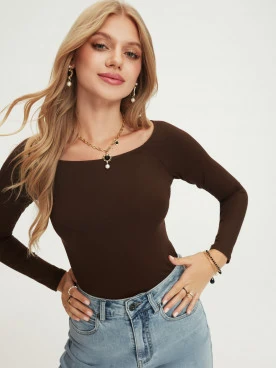Czekoladowa bluzka longsleeve