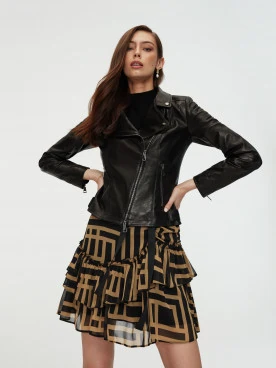 Black leather jacket