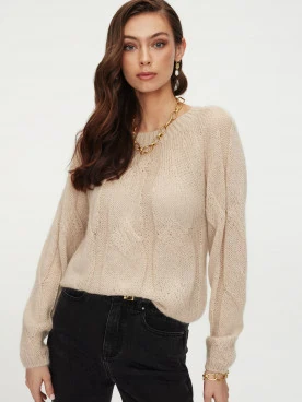 Mohair sweater in beige