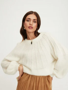 White oversize sweater