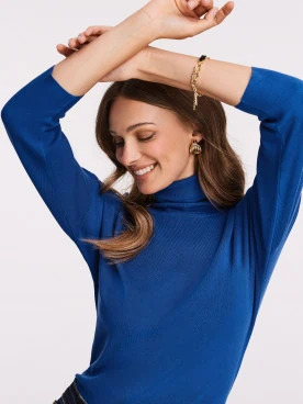 Cornflower turtleneck sweater