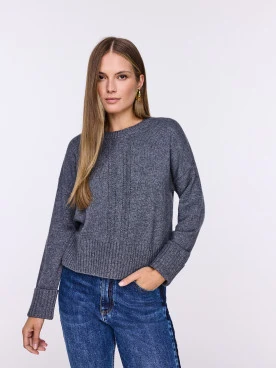 Gray sweater with wool and cashmere