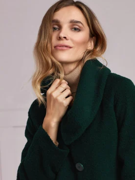 COAT WITH WOOL AND ALPACA