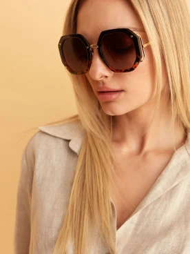 GLASSES WITH LEOPARD PRINT MOTIF