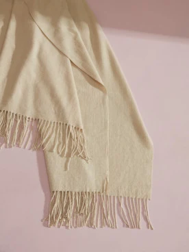 BEIGE WOOL SHAWL