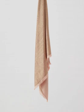 Rectangular shawl with pink glitter
