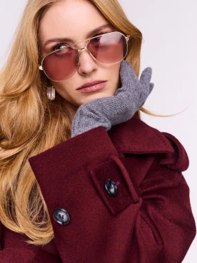 Cashmere gloves in gray