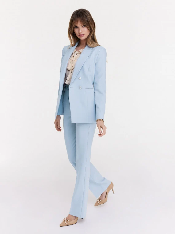 Blue blazer with decorative buttons