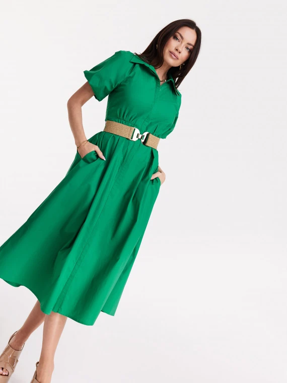Green dress with flared bottom