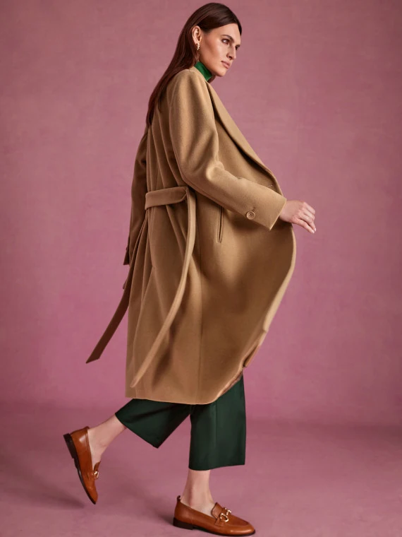 Classic caramel wool coat