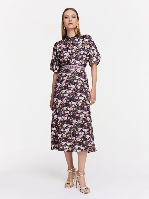 Unique romantic floral dress