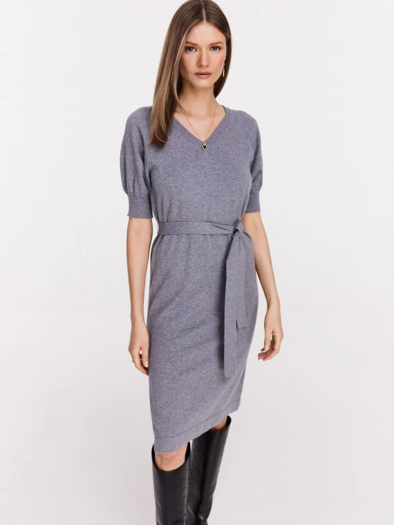 Sweater dress with wool blend