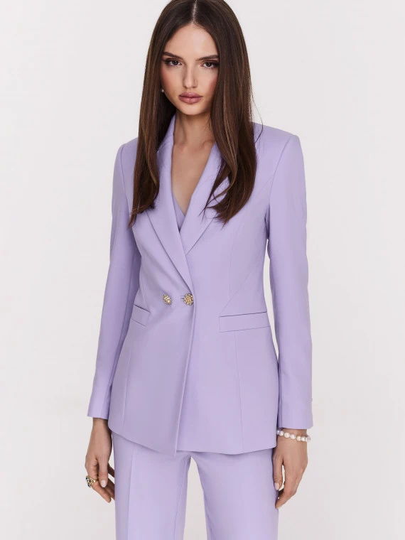 Lilac elegant jacket with decorative buttons