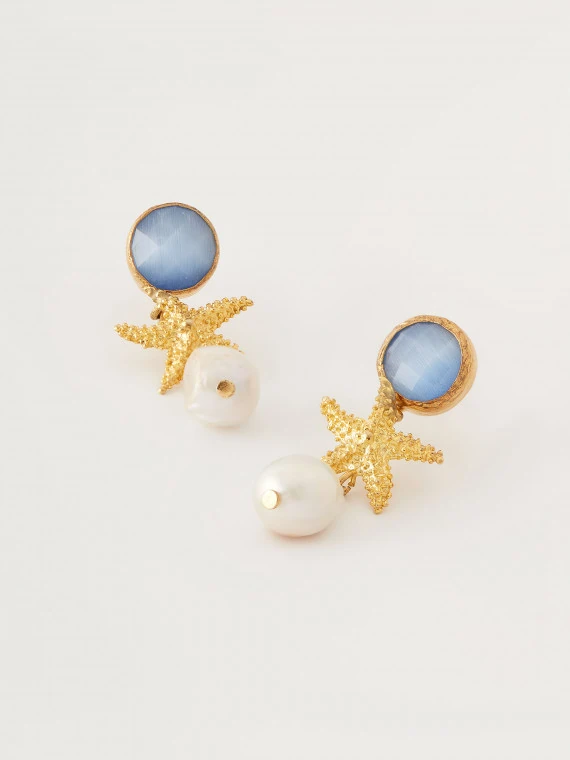 Starfish pendant earrings