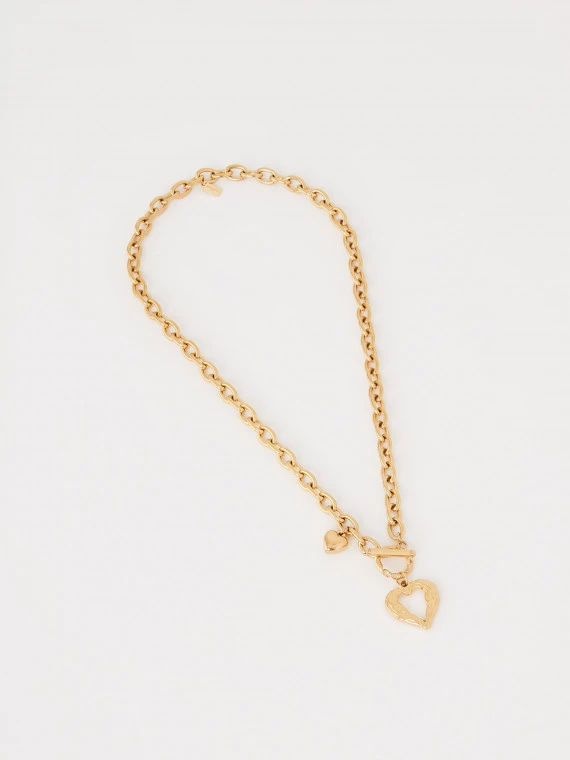 Gold-plated heart necklace