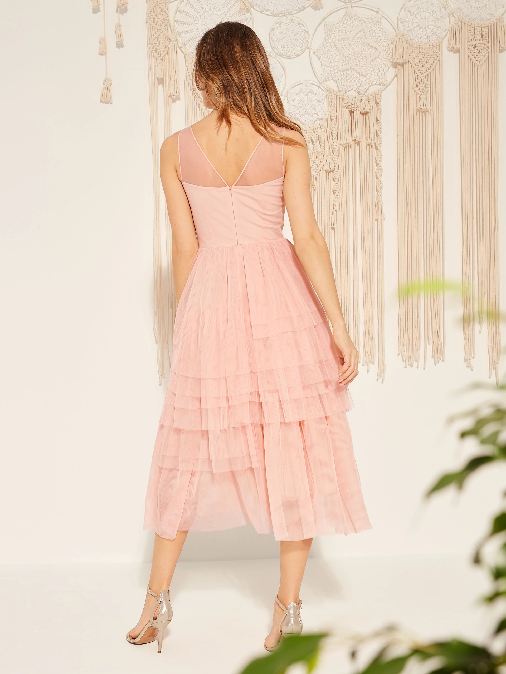 TULLE DRESS WITH RUFFLES