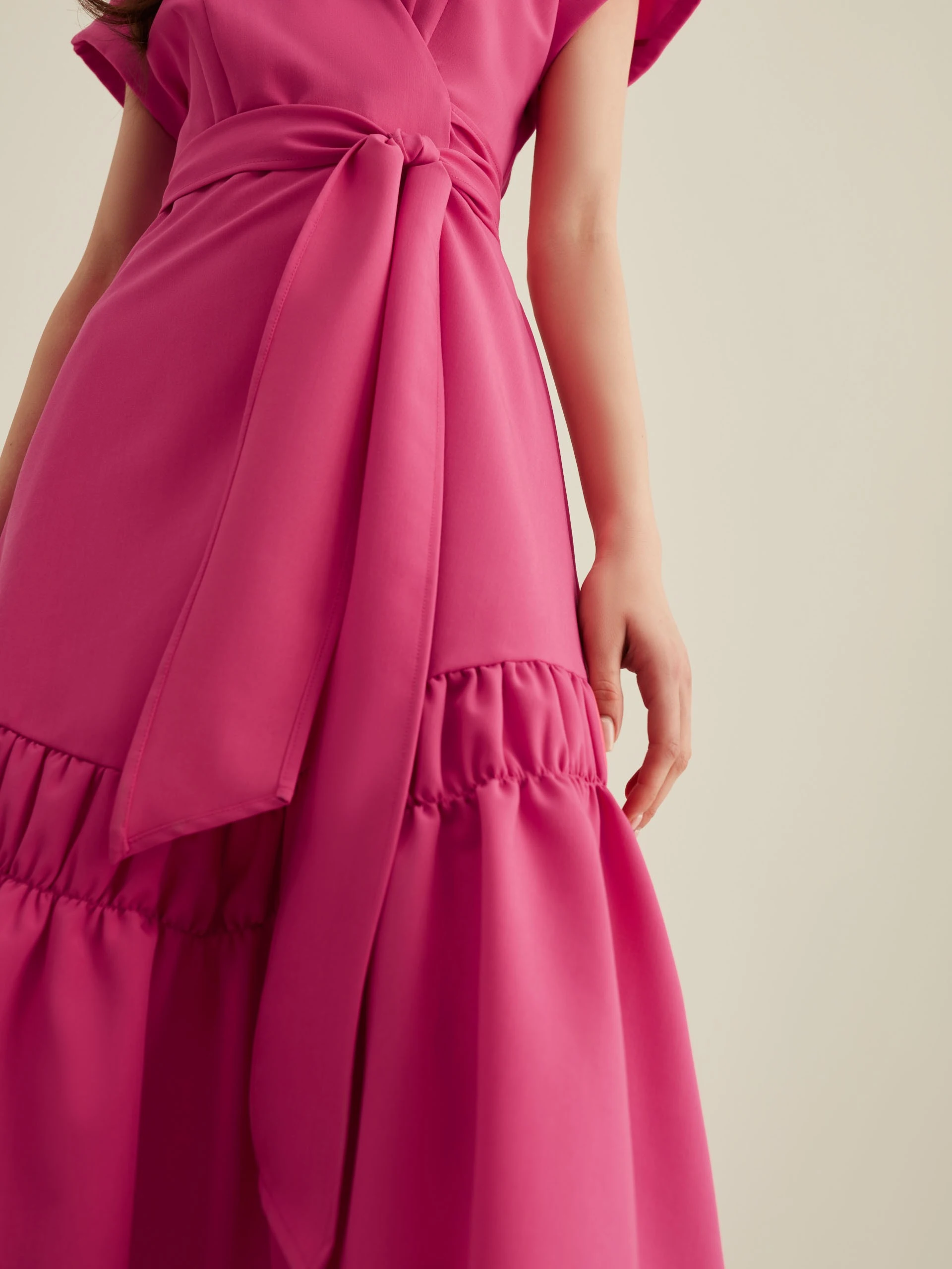 PINK WRAP DRESS