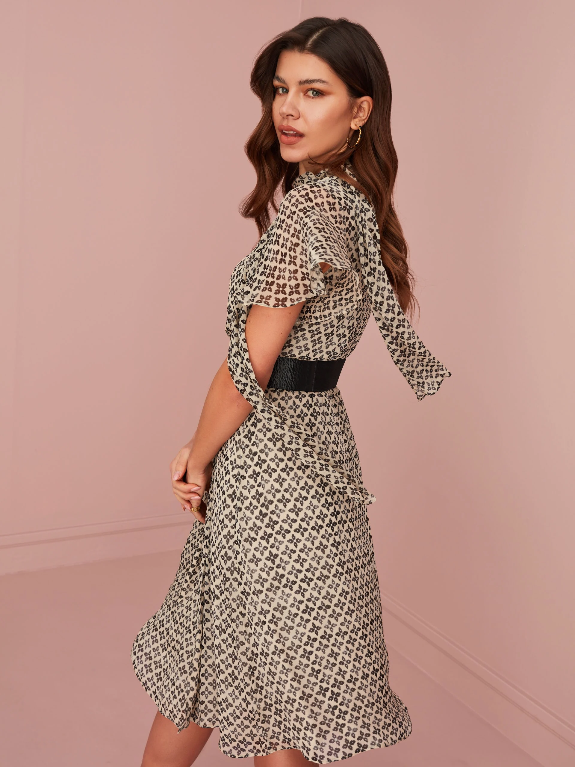 AIRY DRESS WITH SASH
