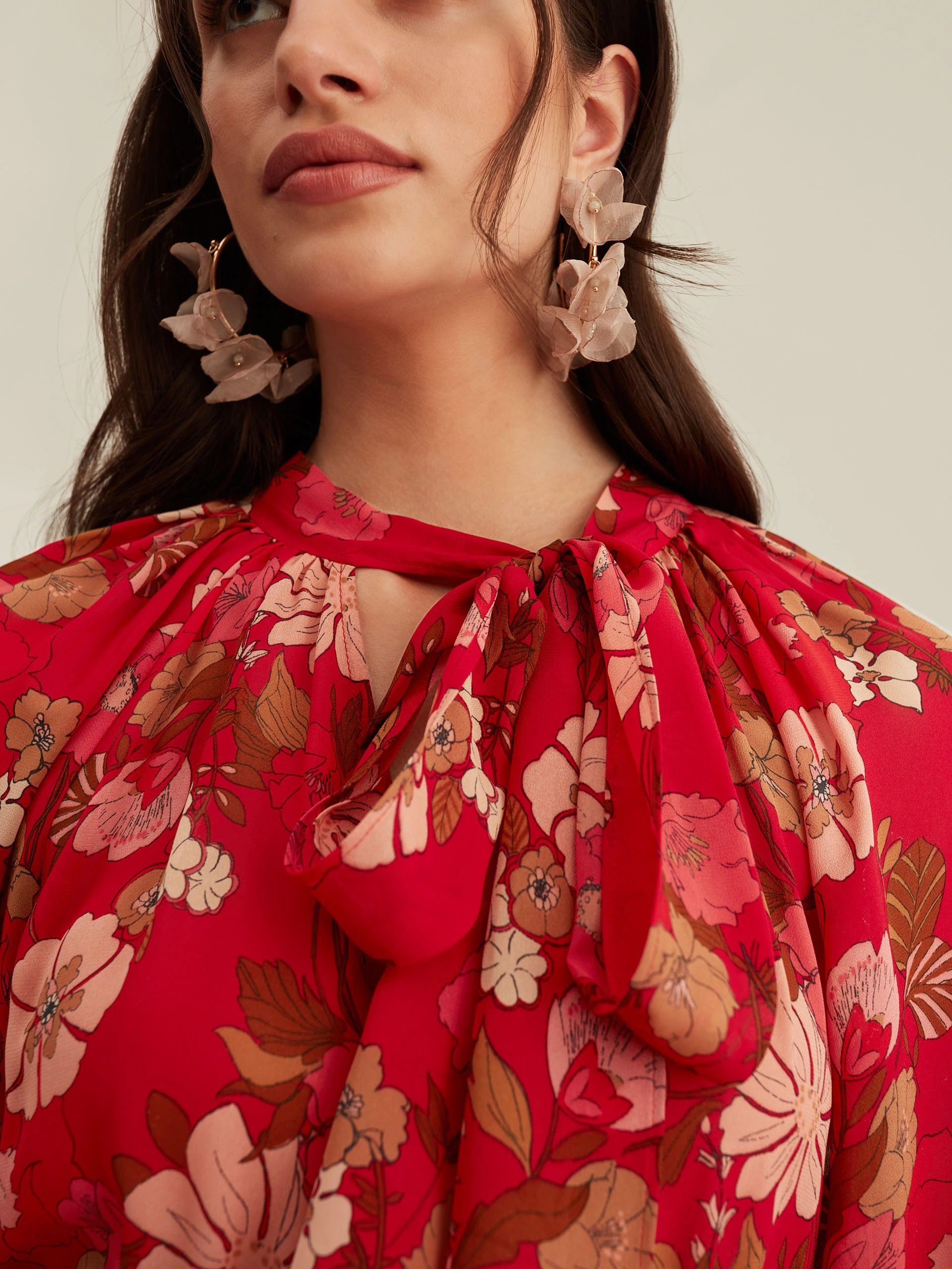 RED FLORAL DRESS