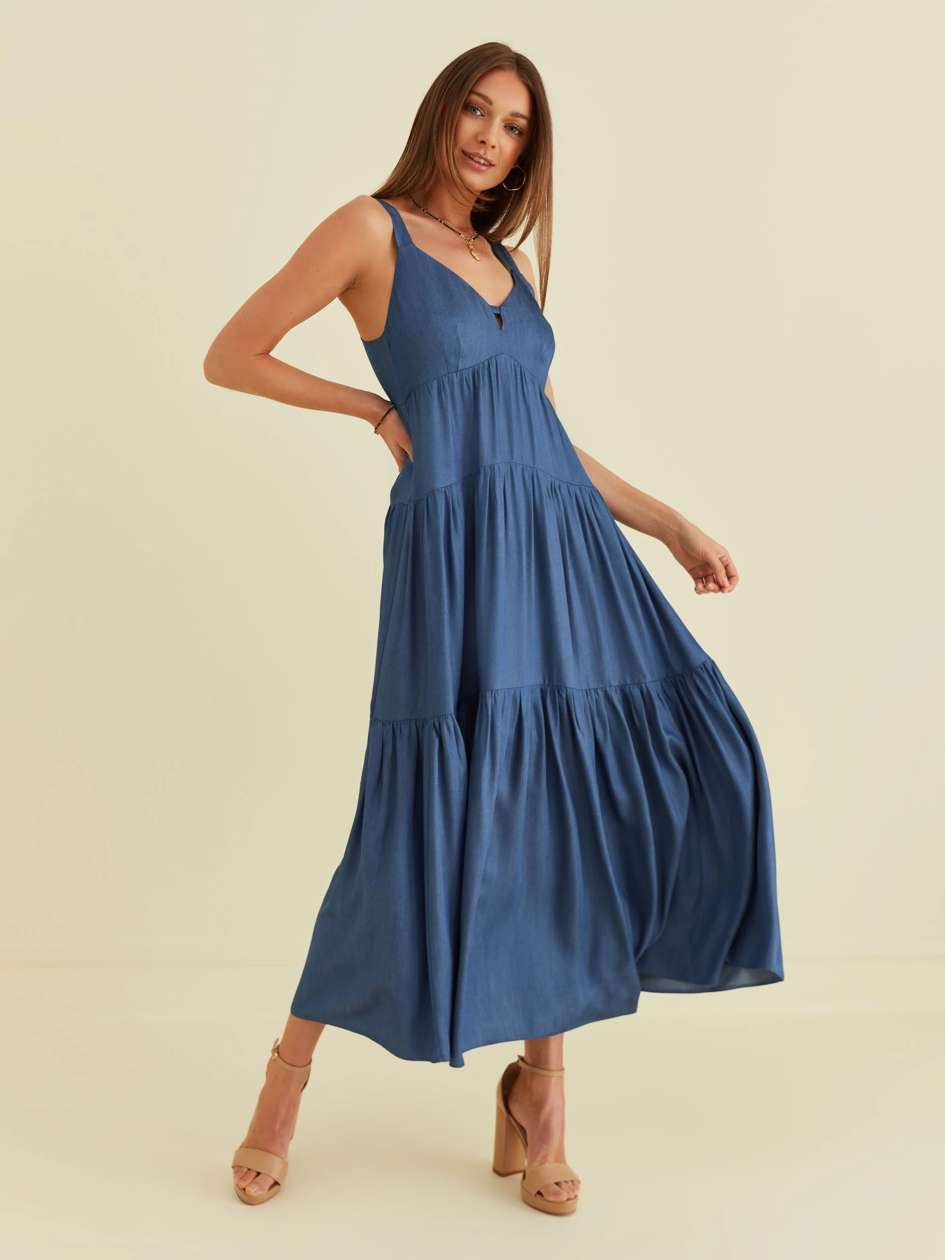 VISCOSE MAXI DRESS