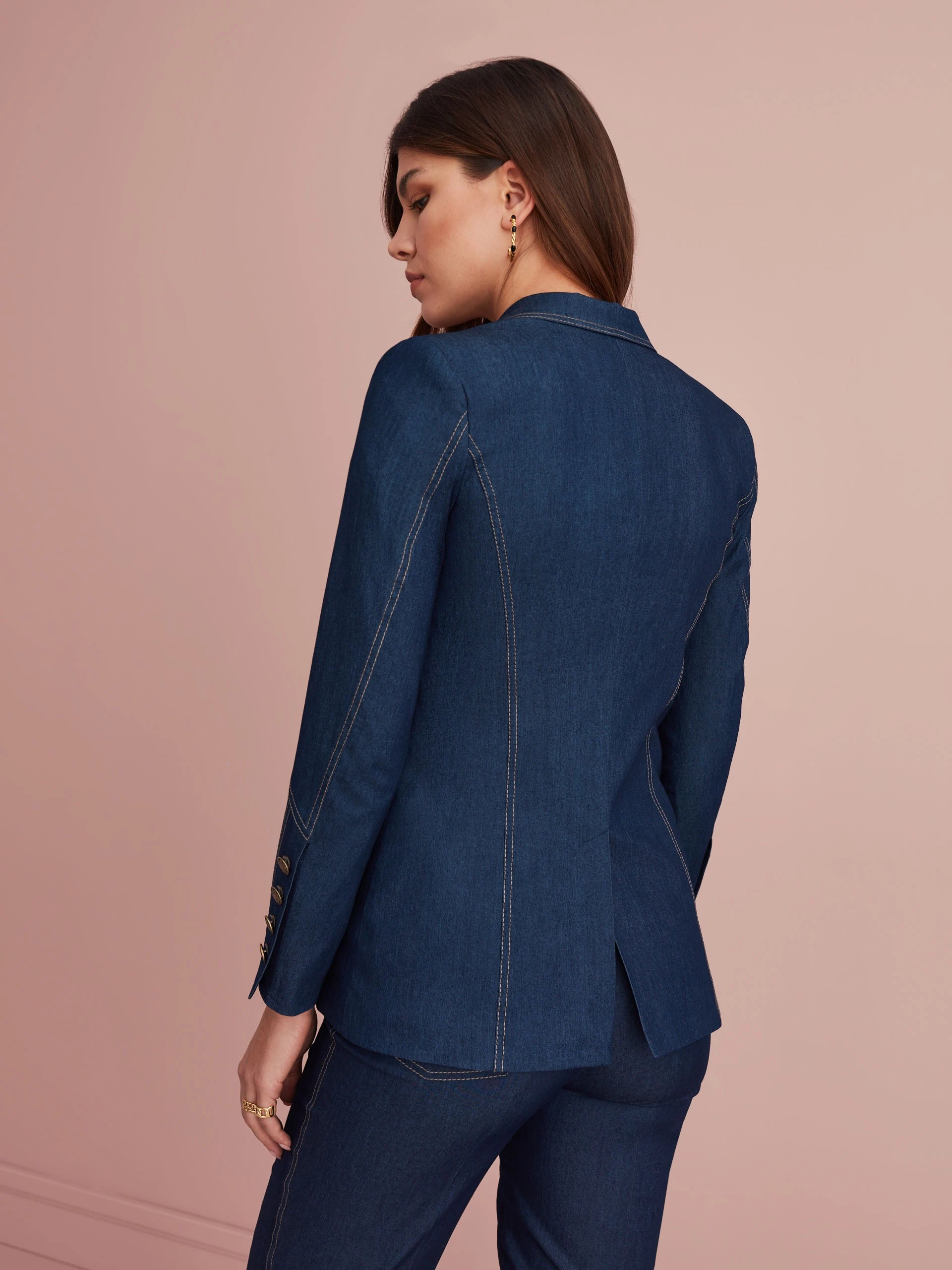 DENIM PANTS WITH CANT