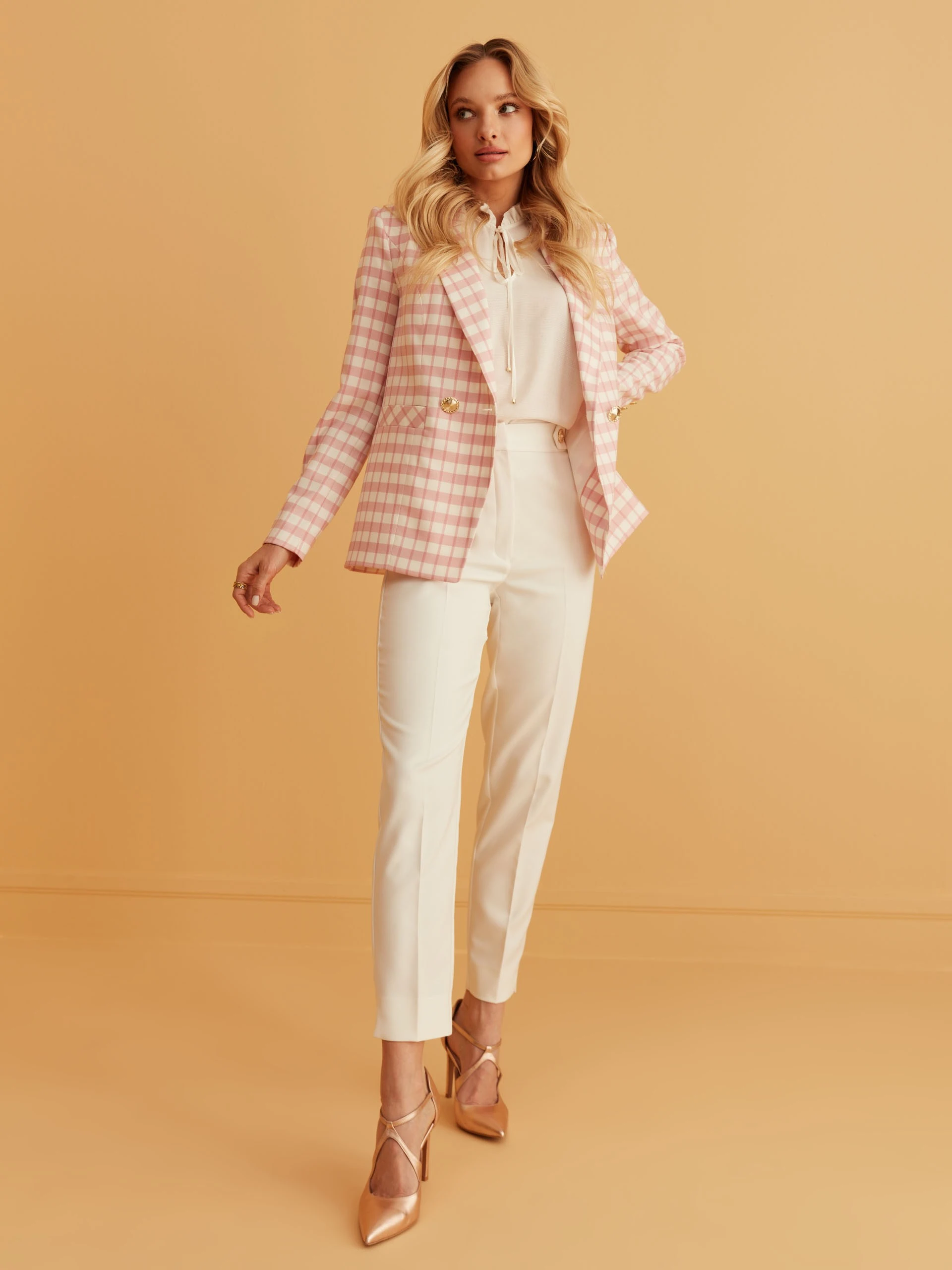 PINK CHECKED JACKET