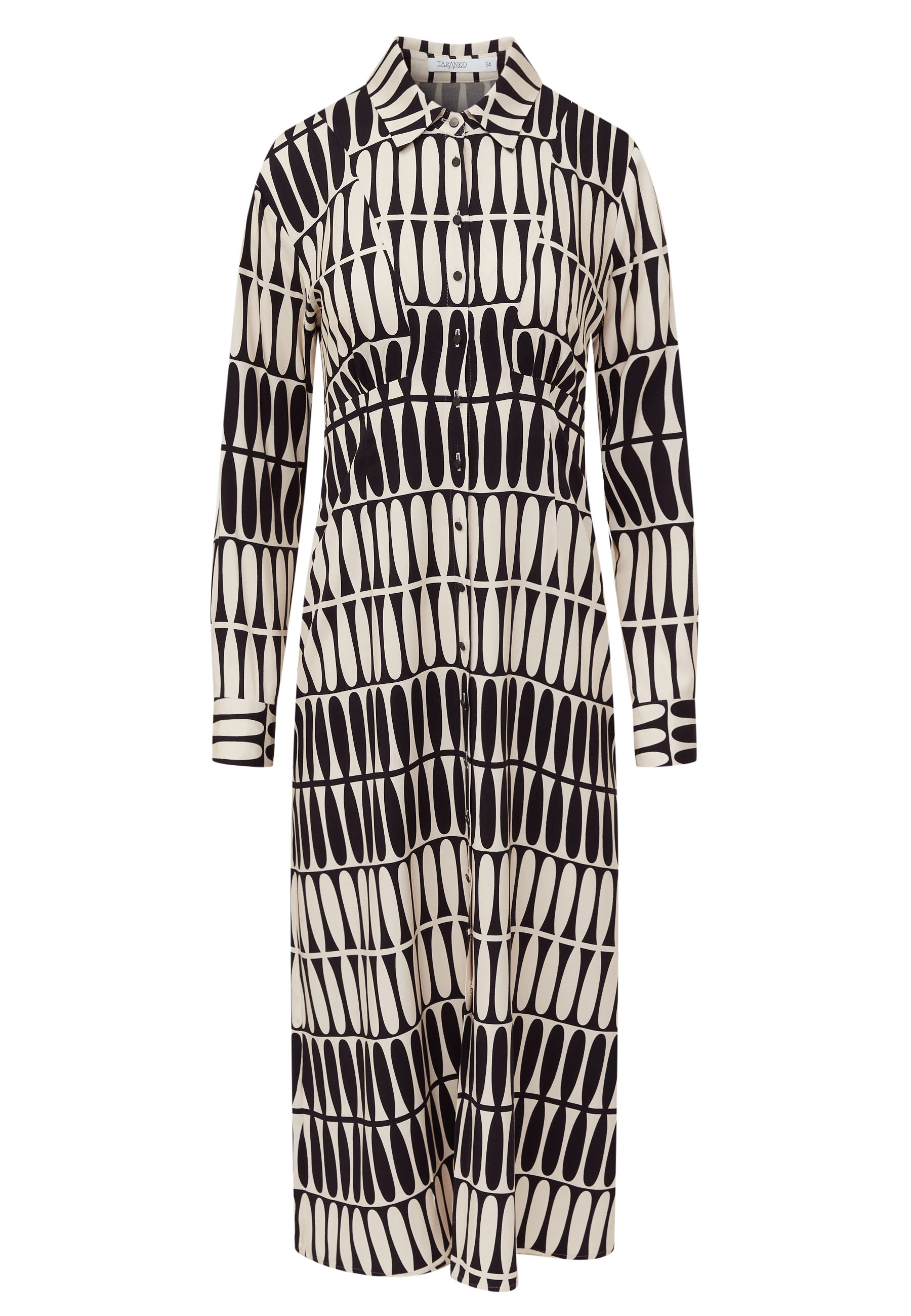 Black and white patterned emery dress