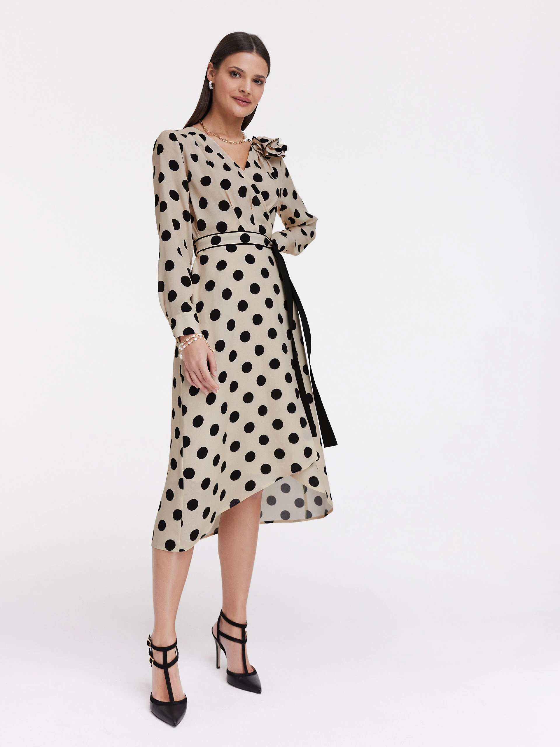 Cream pea dress