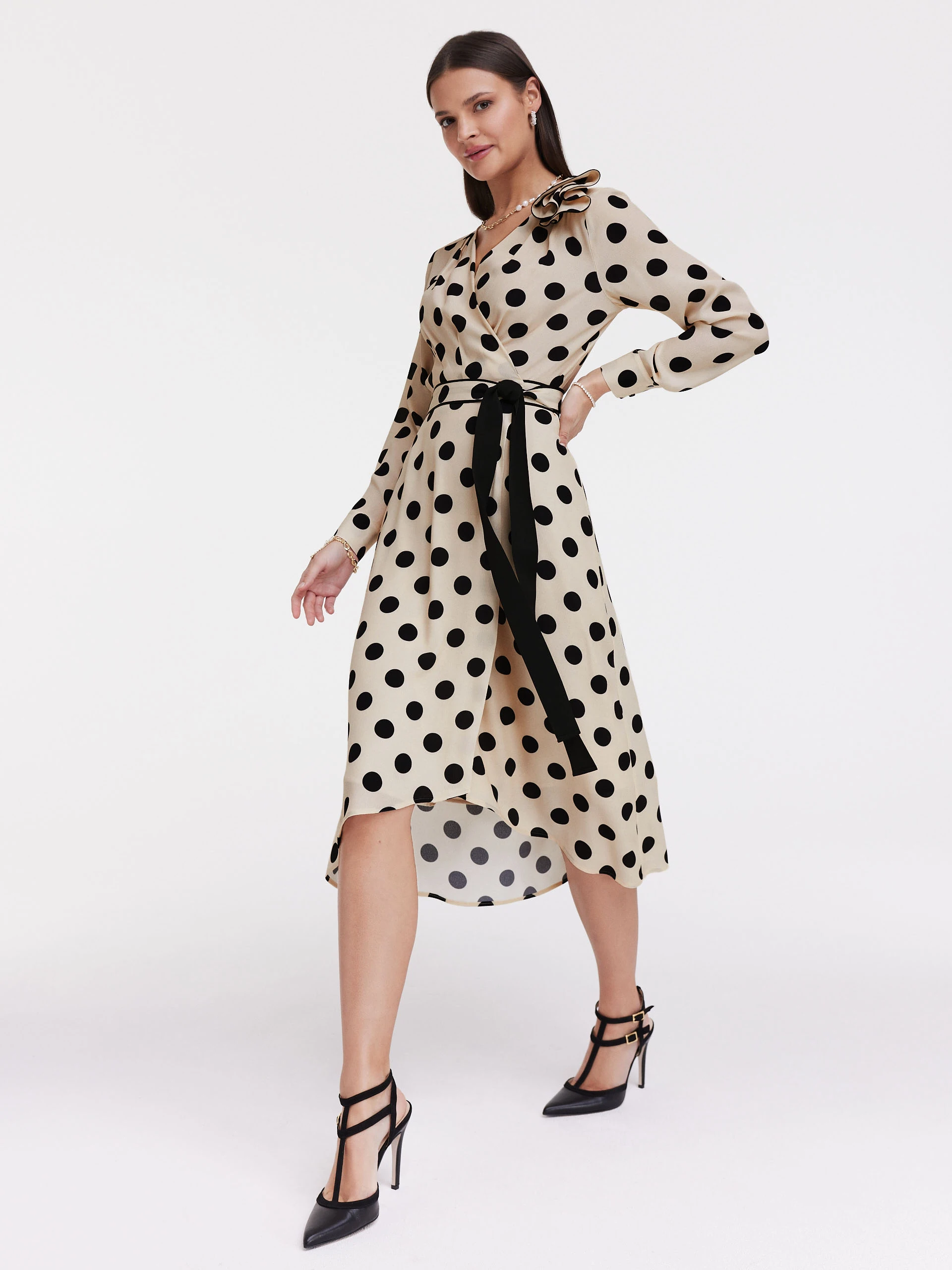 Cream pea dress