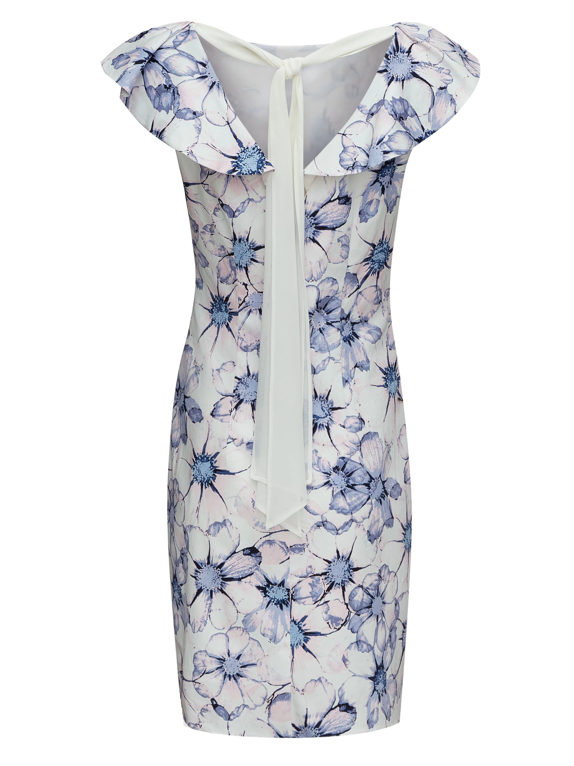 FITTED FLORAL PATTERN DRESS