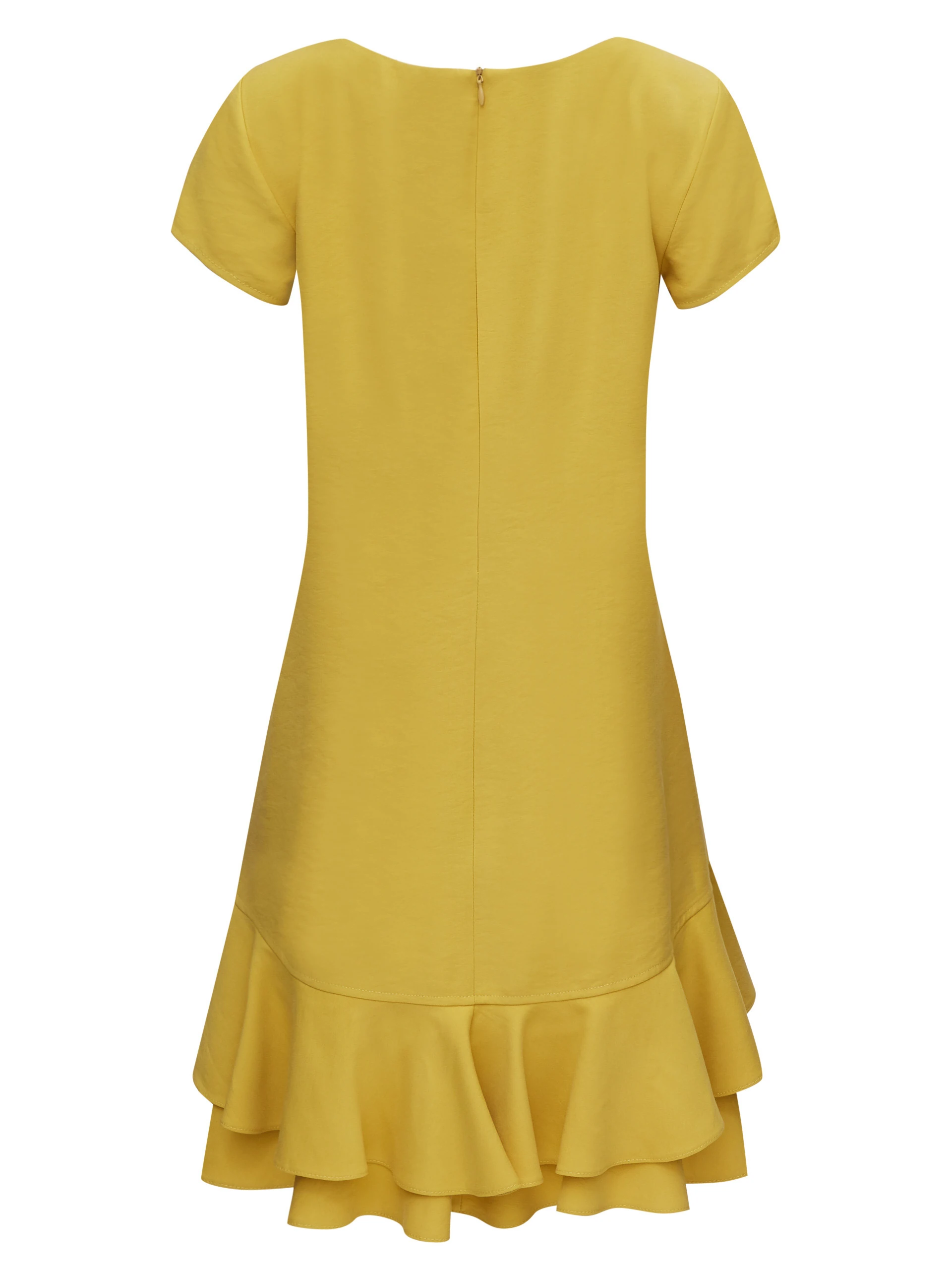 LIME GREEN DRESS WITH RUFFLE
