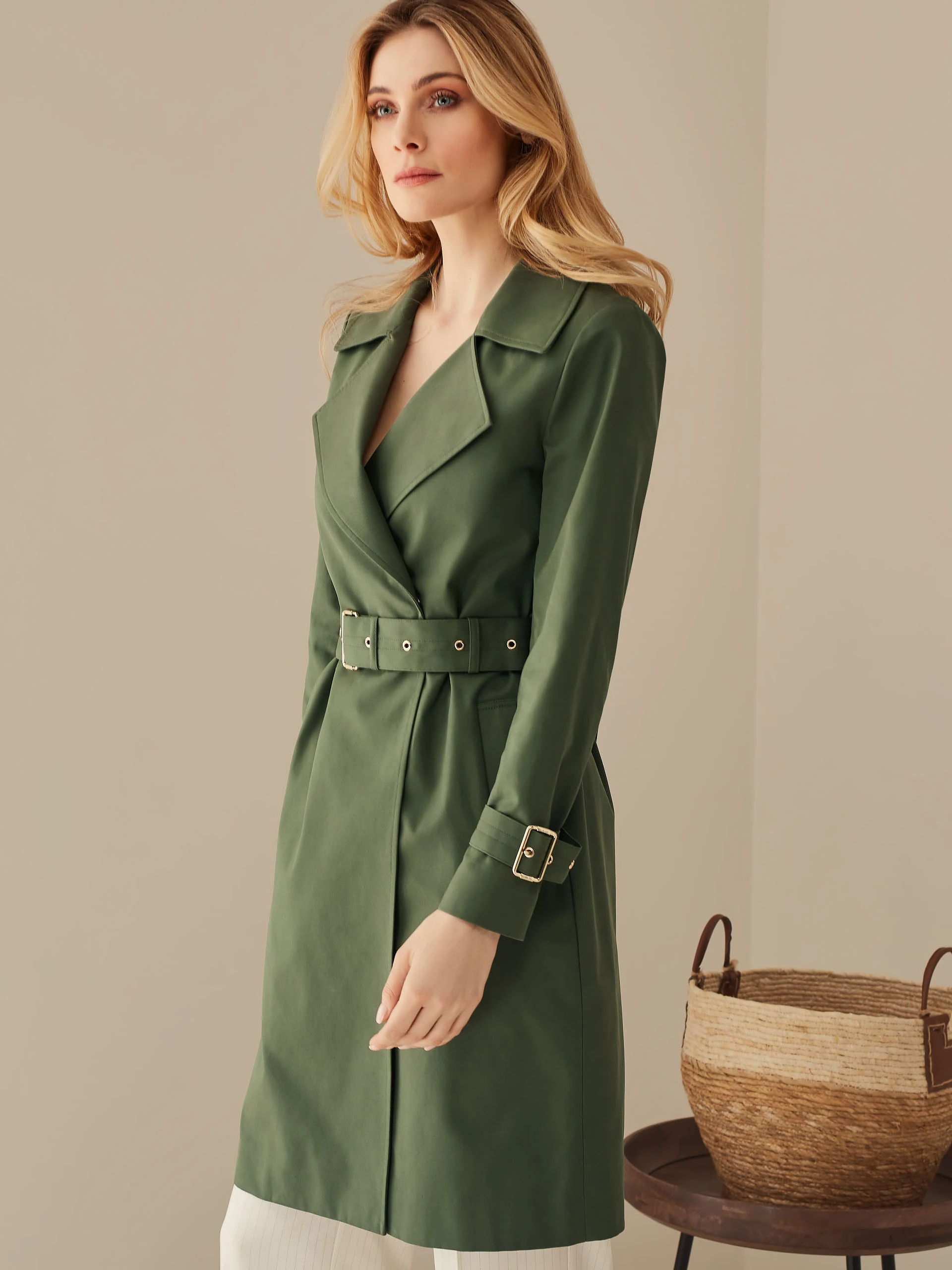 COTTON TRENCH WITH BELT