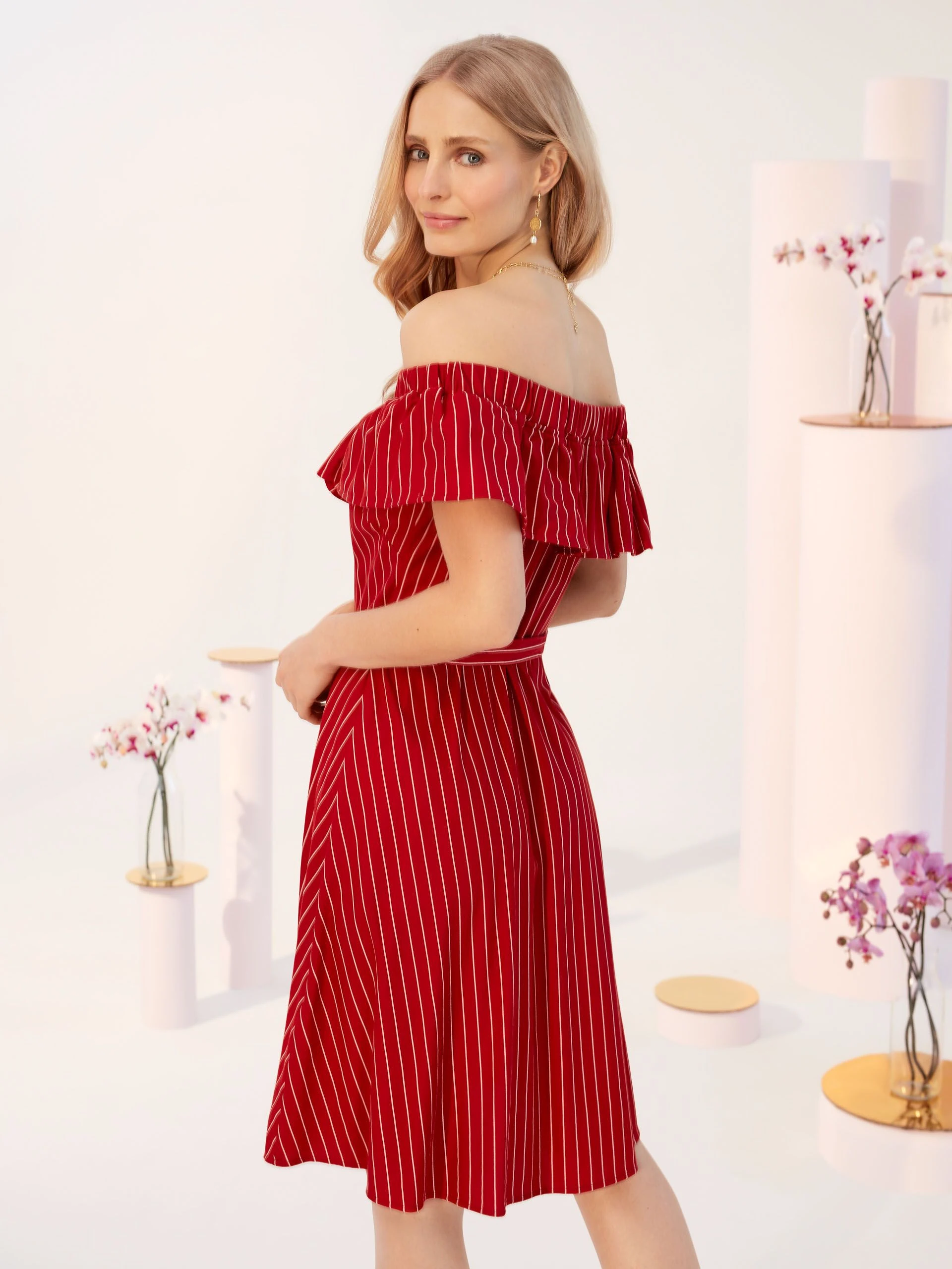 STRIPED SPANISH DRESS